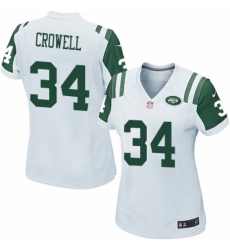 Women's Nike New York Jets #34 Isaiah Crowell Game White NFL Jersey