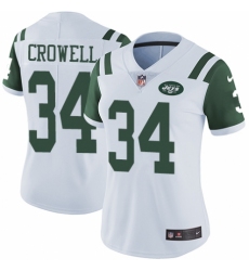Women's Nike New York Jets #34 Isaiah Crowell White Vapor Untouchable Elite Player NFL Jersey