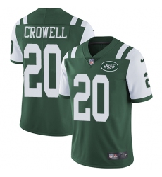 Youth Nike New York Jets #20 Isaiah Crowell Green Team Color Vapor Untouchable Limited Player NFL Jersey