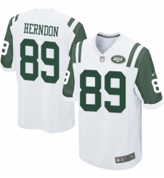 Men's Nike New York Jets #89 Chris Herndon Game White NFL Jersey