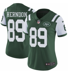 Women's Nike New York Jets #89 Chris Herndon Green Team Color Vapor Untouchable Elite Player NFL Jersey