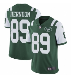 Youth Nike New York Jets #89 Chris Herndon Green Team Color Vapor Untouchable Elite Player NFL Jersey