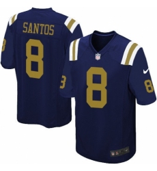 Men's Nike New York Jets #8 Cairo Santos Game Navy Blue Alternate NFL Jersey