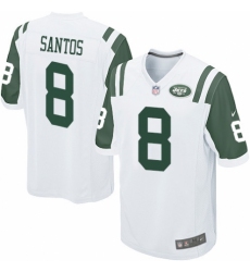 Men's Nike New York Jets #8 Cairo Santos Game White NFL Jersey