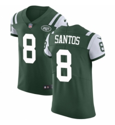 Men's Nike New York Jets #8 Cairo Santos Green Team Color Vapor Untouchable Elite Player NFL Jersey