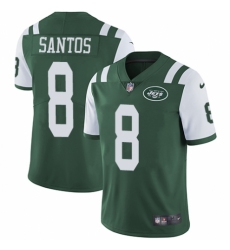 Men's Nike New York Jets #8 Cairo Santos Green Team Color Vapor Untouchable Limited Player NFL Jersey
