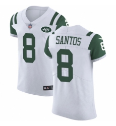 Men's Nike New York Jets #8 Cairo Santos White Vapor Untouchable Elite Player NFL Jersey