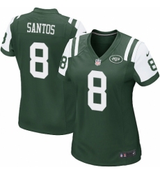 Women's Nike New York Jets #8 Cairo Santos Game Green Team Color NFL Jersey