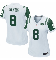 Women's Nike New York Jets #8 Cairo Santos Game White NFL Jersey