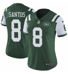 Women's Nike New York Jets #8 Cairo Santos Green Team Color Vapor Untouchable Limited Player NFL Jersey