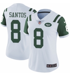 Women's Nike New York Jets #8 Cairo Santos White Vapor Untouchable Limited Player NFL Jersey