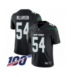 Men's New York Jets #54 Avery Williamson Black Alternate Vapor Untouchable Limited Player 100th Season Football Jersey