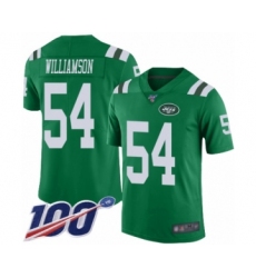 Men's New York Jets #54 Avery Williamson Limited Green Rush Vapor Untouchable 100th Season Football Jersey