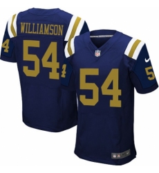 Men's Nike New York Jets #54 Avery Williamson Elite Navy Blue Alternate NFL Jersey