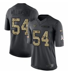 Men's Nike New York Jets #54 Avery Williamson Limited Black 2016 Salute to Service NFL Jersey