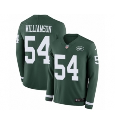 Youth Nike New York Jets #54 Avery Williamson Limited Green Therma Long Sleeve NFL Jersey
