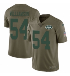 Youth Nike New York Jets #54 Avery Williamson Limited Olive 2017 Salute to Service NFL Jersey