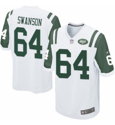 Men's Nike New York Jets #64 Travis Swanson Game White NFL Jersey