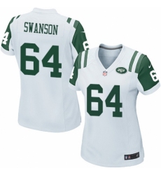Women's Nike New York Jets #64 Travis Swanson Game White NFL Jersey