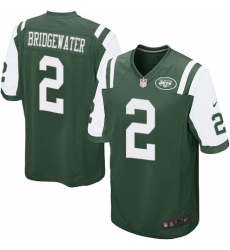 Men's Nike New York Jets #2 Teddy Bridgewater Game Green Team Color NFL Jersey