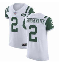 Men's Nike New York Jets #2 Teddy Bridgewater White Vapor Untouchable Elite Player NFL Jersey