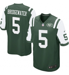 Men's Nike New York Jets #5 Teddy Bridgewater Game Green Team Color NFL Jersey