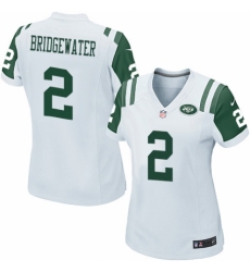Women's Nike New York Jets #2 Teddy Bridgewater Game White NFL Jersey