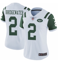 Women's Nike New York Jets #2 Teddy Bridgewater White Vapor Untouchable Elite Player NFL Jersey