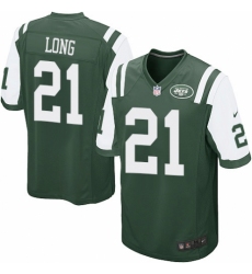 Men's Nike New York Jets #61 Spencer Long Game Green Team Color NFL Jersey