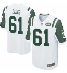 Men's Nike New York Jets #61 Spencer Long Game White NFL Jersey