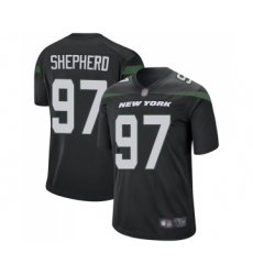 Men's New York Jets #97 Nathan Shepherd Game Black Alternate Football Jersey