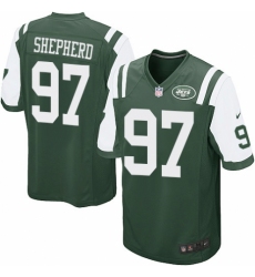 Men's Nike New York Jets #97 Nathan Shepherd Game Green Team Color NFL Jersey
