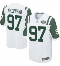 Men's Nike New York Jets #97 Nathan Shepherd Game White NFL Jersey