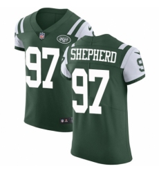 Men's Nike New York Jets #97 Nathan Shepherd Green Team Color Vapor Untouchable Elite Player NFL Jersey
