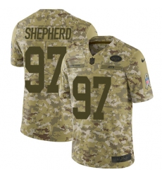 Men's Nike New York Jets #97 Nathan Shepherd Limited Camo 2018 Salute to Service NFL Jersey