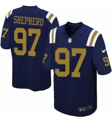Men's Nike New York Jets #97 Nathan Shepherd Limited Navy Blue Alternate NFL Jersey