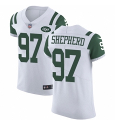 Men's Nike New York Jets #97 Nathan Shepherd White Vapor Untouchable Elite Player NFL Jersey