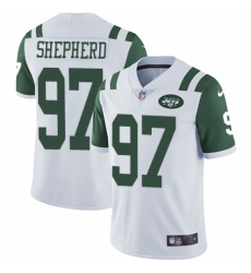 Men's Nike New York Jets #97 Nathan Shepherd White Vapor Untouchable Limited Player NFL Jersey