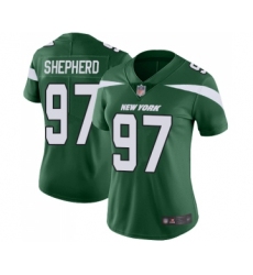 Women's New York Jets #97 Nathan Shepherd Green Team Color Vapor Untouchable Limited Player Football Jersey