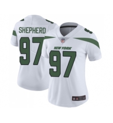 Women's New York Jets #97 Nathan Shepherd White Vapor Untouchable Limited Player Football Jersey