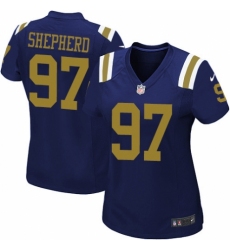 Women's Nike New York Jets #97 Nathan Shepherd Elite Navy Blue Alternate NFL Jersey