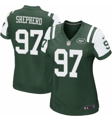 Women's Nike New York Jets #97 Nathan Shepherd Game Green Team Color NFL Jersey