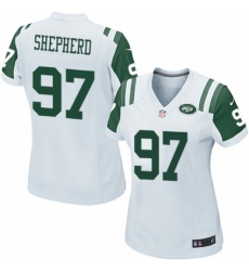 Women's Nike New York Jets #97 Nathan Shepherd Game White NFL Jersey