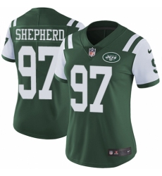 Women's Nike New York Jets #97 Nathan Shepherd Green Team Color Vapor Untouchable Elite Player NFL Jersey