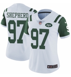 Women's Nike New York Jets #97 Nathan Shepherd White Vapor Untouchable Limited Player NFL Jersey