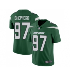 Youth New York Jets #97 Nathan Shepherd Green Team Color Vapor Untouchable Limited Player Football Jersey