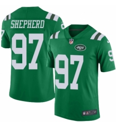 Youth Nike New York Jets #97 Nathan Shepherd Limited Green Rush Vapor Untouchable NFL Jersey