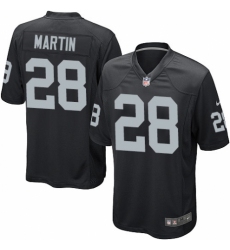 Men's Nike Oakland Raiders #28 Doug Martin Game Black Team Color NFL Jersey