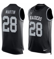Men's Nike Oakland Raiders #28 Doug Martin Limited Black Player Name & Number Tank Top NFL Jersey