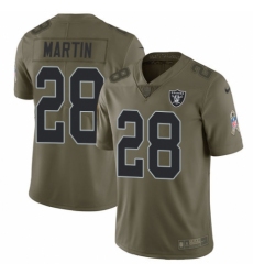 Men's Nike Oakland Raiders #28 Doug Martin Limited Olive 2017 Salute to Service NFL Jersey